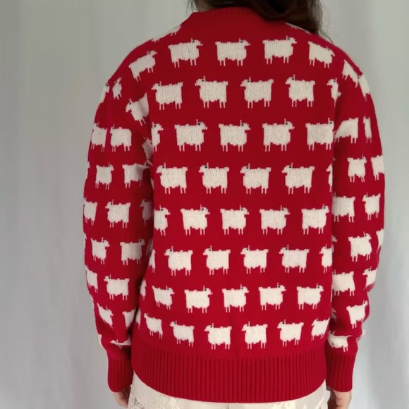 Warm And Wonderful Wool Sheep Sweater In S - Picture 4 of 10